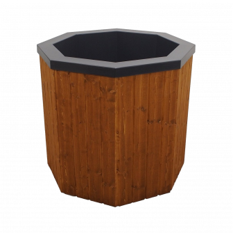Baignoire d'immersion froide avec revêtement en bois, 550 l