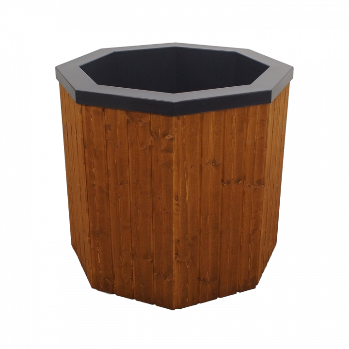 Baignoire d'immersion froide avec revêtement en bois, 550 l