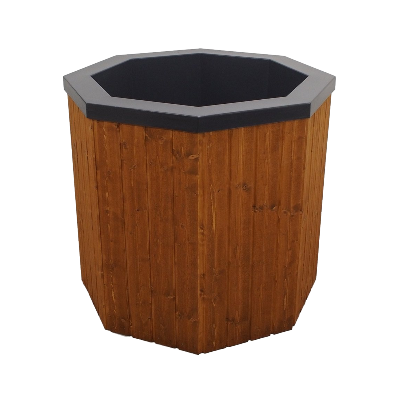 Baignoire d'immersion froide avec revêtement en bois, 200 l