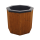 Baignoire d'immersion froide avec revêtement en bois, 550 l