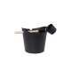 SAUFLEX Ensemble seau et louche en aluminium Pacific, noir