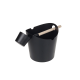 SAUFLEX Ensemble seau et louche en aluminium Pacific, noir