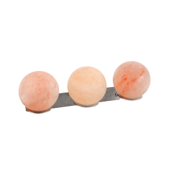 Boules de sel de l'Himalaya SAUFLEX, avec support, lot de 3 