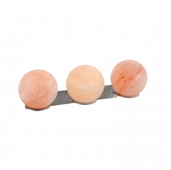 Boules de sel de l'Himalaya SAUFLEX, avec support, lot de 3
