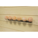 Boules de sel de l'Himalaya SAUFLEX, avec support, lot de 6 - 6