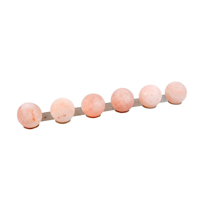 Boules de sel de l'Himalaya SAUFLEX, avec support, lot de 6