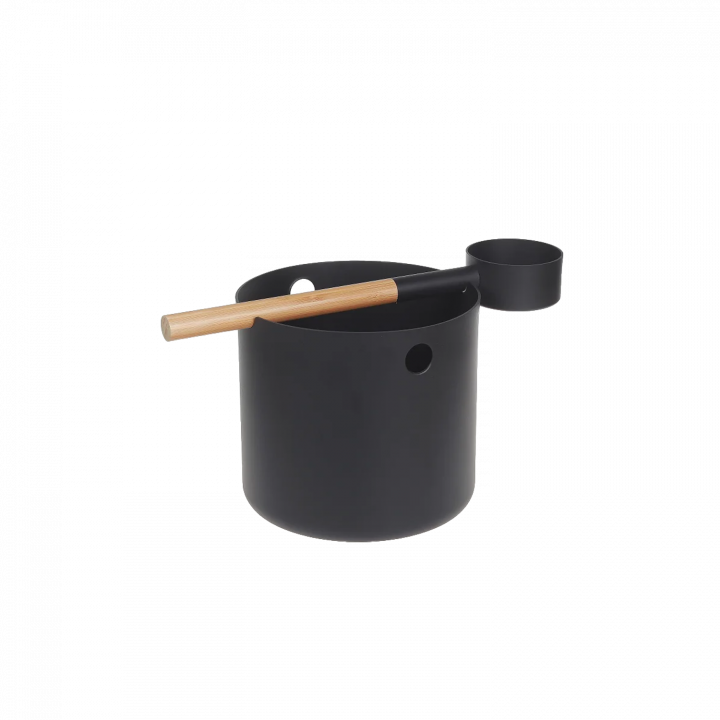 Seau SAUFLEX 5,0 L et louche, noir