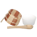 Seau et louche en bois SAUFLEX 4 l, pin, cèdre - 2