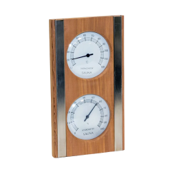 Thermo-hygromètre SAUFLEX, cèdre, blanc 