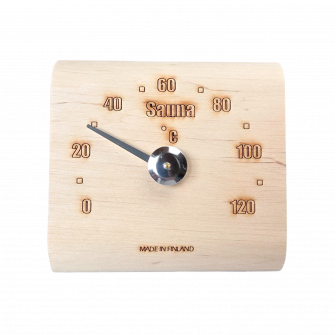 Thermomètre de sauna en bois d'aulne Saunia
