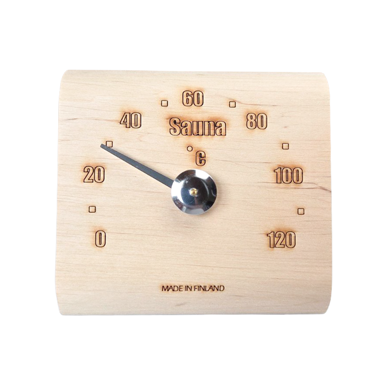 Thermomètre de sauna en bois d'aulne Saunia