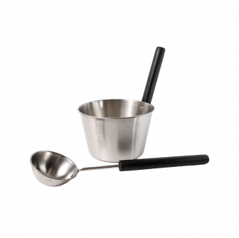 SAUNIA set seau et louche inox 4 l