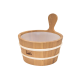 Seau en bois SAWO avec poignée en bois 4 l, cèdre