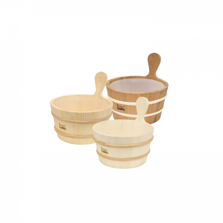 Seau en bois SAWO avec anse en bois 4 l