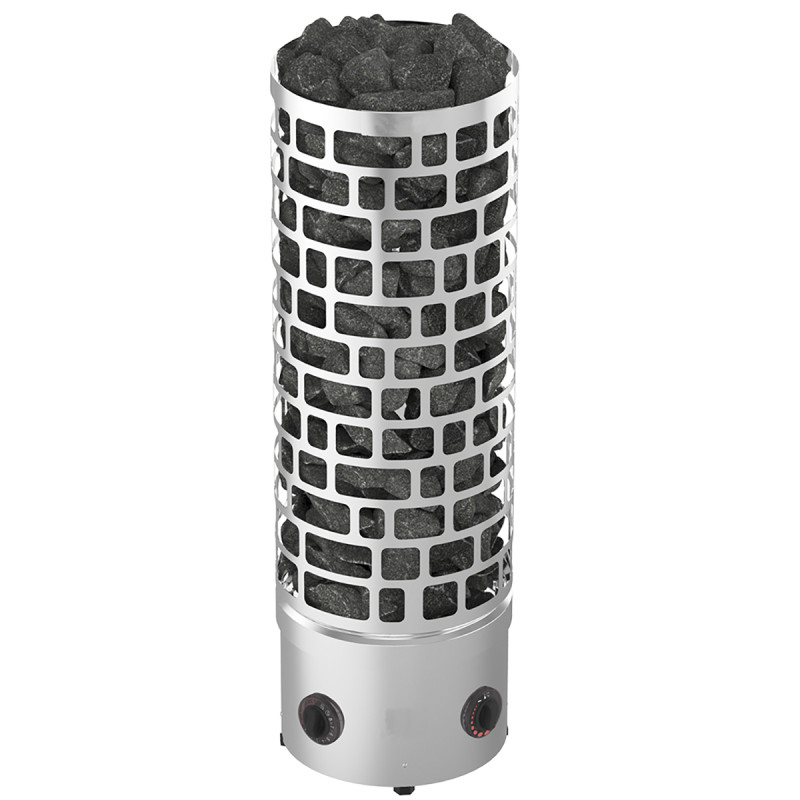 Poêle de sauna électrique – SAWOTEC Ari Round, avec unité de commande