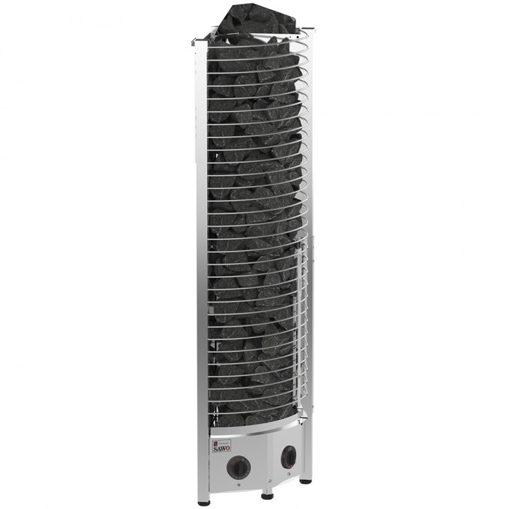 Poêle de sauna électrique – SAWOTEC Tower Corner, avec unité de commande, TH3-60NB-CNR