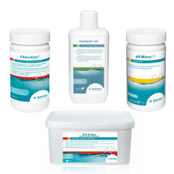 Kit d'entretien sans chlore, pour piscines avec filtre à cassette 
