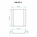 Paroi de protection SKAMET pour poêles à bois de sauna modèle PS - 1