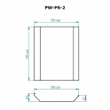 Paroi de protection SKAMET pour poêles à bois de sauna modèle PS - 2