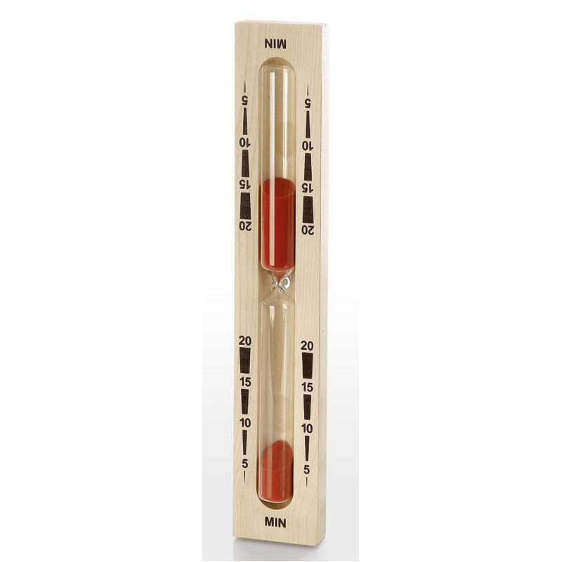 Sablier pour sauna - 20 minutes, rouge Sablier pour sauna - 20 minutes, rouge