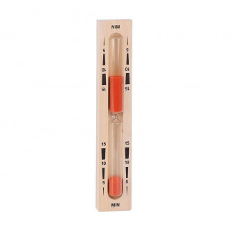 Sablier pour sauna - 15 min, rouge 55x320x35 mm