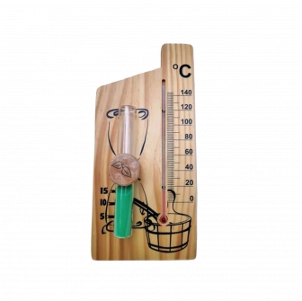 Sablier - thermomètre à alcool, vert