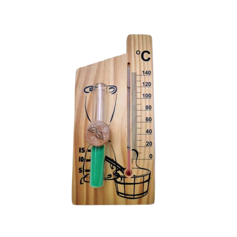 Sablier - thermomètre à alcool, vert