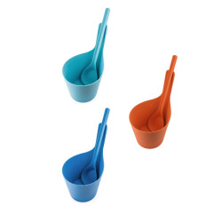 Set de seaux et louches multicolores en bioplastique RENTO 5 l