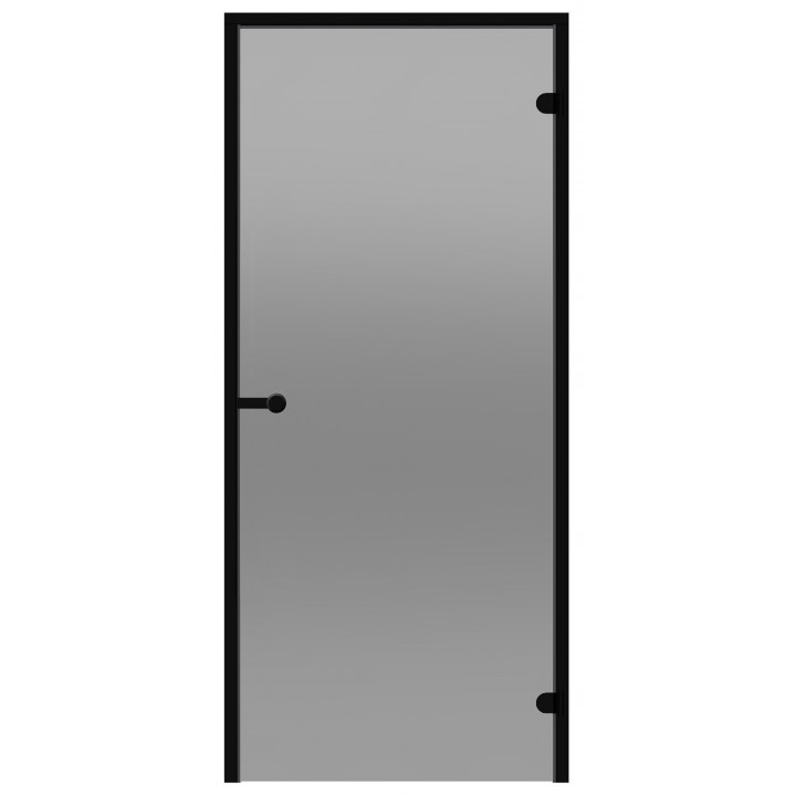 Portes de sauna en verre HARVIA 9x19 (cadre en pin noir), grises