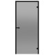 Portes de sauna en verre HARVIA 9x19 (cadre en pin noir), grises