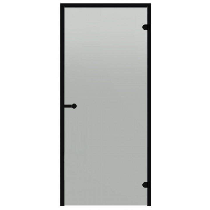 Portes de sauna en verre HARVIA 7x19 (cadre en pin noir), finition satinée
