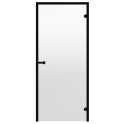 Portes de sauna en verre HARVIA, cadre en aluminium noir 8x21 (ligne noire) - 1