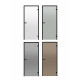 Portes de sauna en verre HARVIA 9x21 (cadre en pin noir), bronze