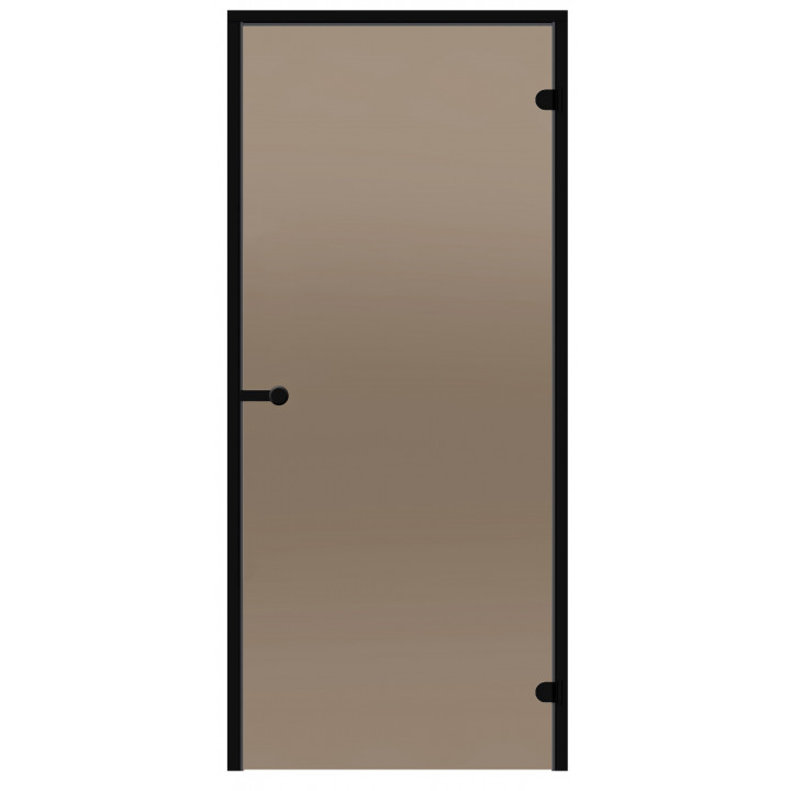 Portes de sauna en verre HARVIA 9x21 (cadre en pin noir), bronze