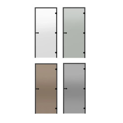 Portes de sauna en verre HARVIA 8x19 (cadre en pin noir)  Portes de sauna en verre HARVIA 8x19 (cadre en pin noir)