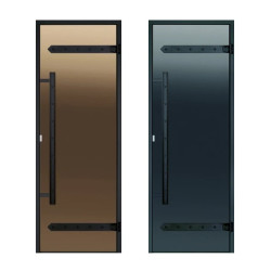 Portes de sauna en verre HARVIA Legend, cadre en aluminium 9x21  Portes de sauna en verre HARVIA Legend, cadre en aluminium 9x21