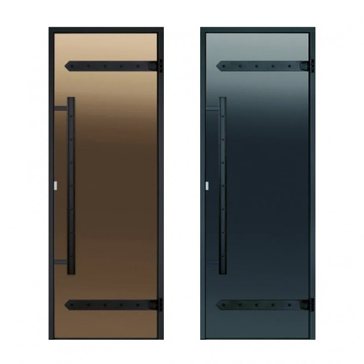 Portes de sauna en verre HARVIA Legend, cadre en aluminium 9x19