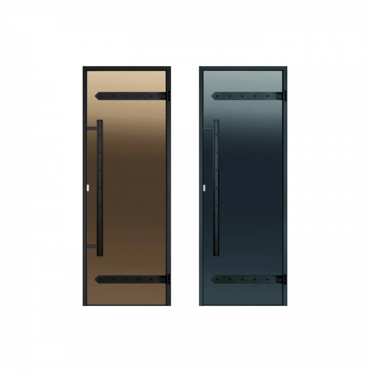 Portes de sauna en verre HARVIA Legend, cadre en aluminium 8x21