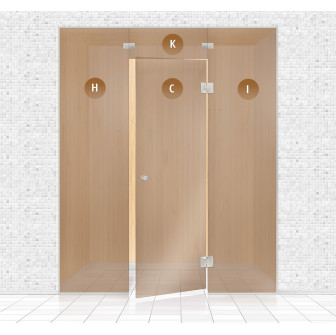Mur de verre de sauna, AD TYPE 1