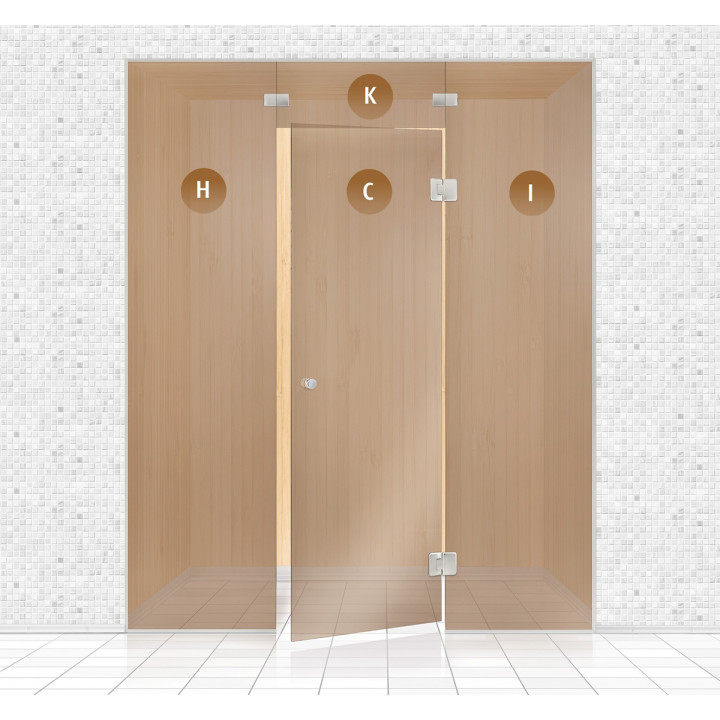 Mur de verre de sauna, AD TYPE 1