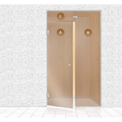 Mur de verre de sauna, AD TYPE 12  Mur de verre de sauna, AD TYPE 12