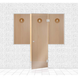 Mur de verre pour sauna, AD TYPE 3  Mur de verre pour sauna, AD TYPE 3