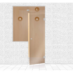 Mur de verre de sauna, AD TYPE 4  Mur de verre de sauna, AD TYPE 4