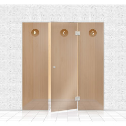 Mur de verre pour sauna, AD TYPE 9  Mur de verre pour sauna, AD TYPE 9