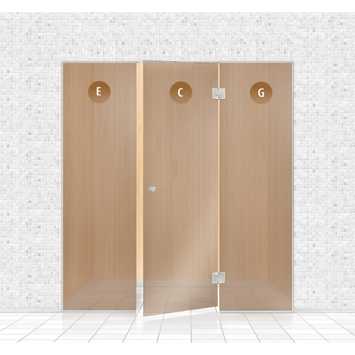 Mur de verre pour sauna, AD TYPE 9