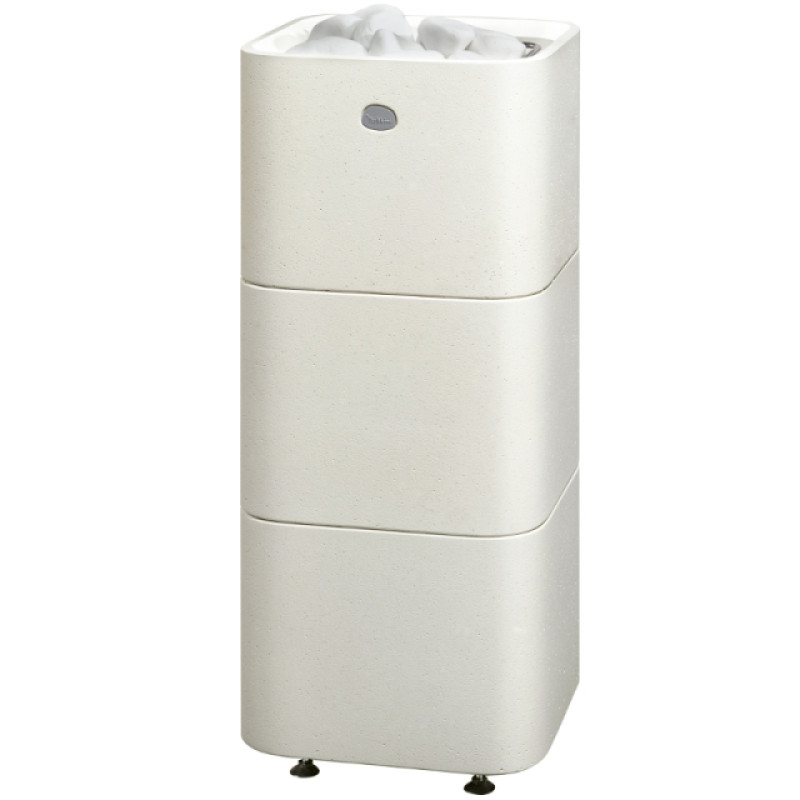 Poêle de sauna électrique TULIKIVI KUURA 2, blanc, avec panneau de commande