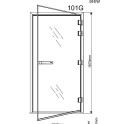 Portes vitrées TYLOHELO 101G pour sauna vapeur - 2
