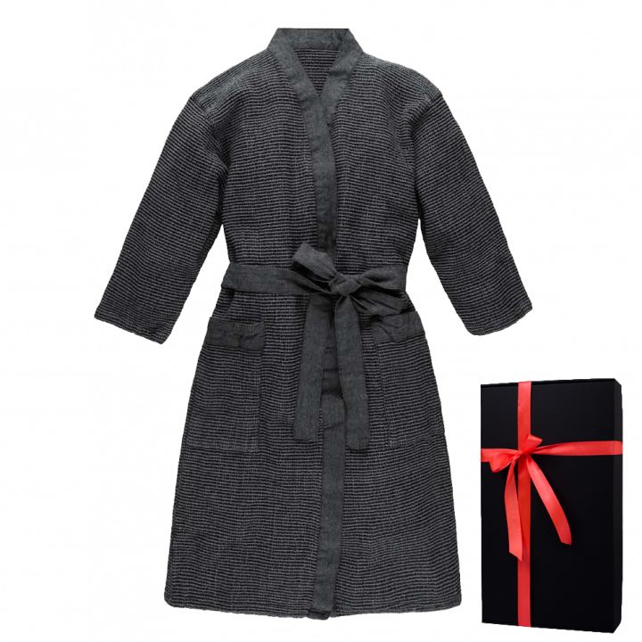 Peignoir dans un coffret cadeau, RENTO KENNO, gris