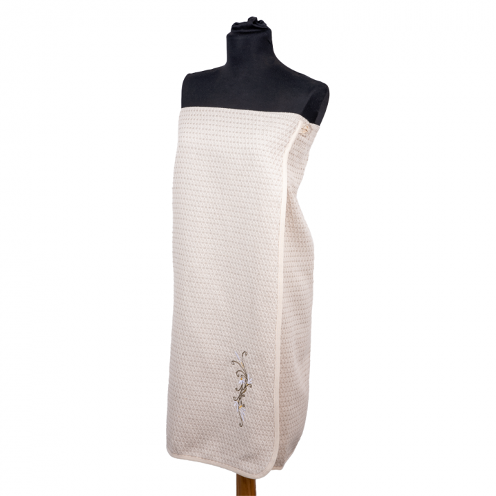 Tablier de sauna pour femme - LIN, brodé