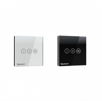 Interrupteur tactile Saunum Base pour dispositif de climatisation, blanc ou noir